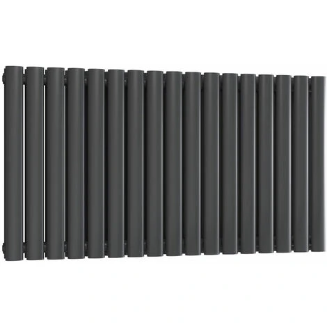 Reina Neval Double Horizontal Aluminium Radiator 600mm H X 994mm W Anthracite -Vital Home Shop 17328246 1